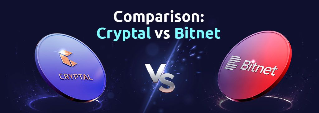 Cryptal and Bitnet logos are displayed with English text above